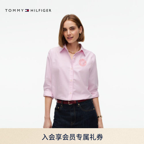 Tommy女装牛津纺经典条纹衬衫