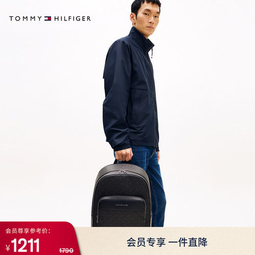 Tommy男装字母满印大容量双肩包