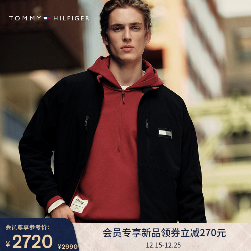 Tommy男装双面穿宽松抓绒夹克