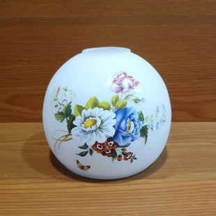 磨砂玻璃灯罩圆形圆球上下双开口E27灯口餐厅灯台灯吊灯贴花图案