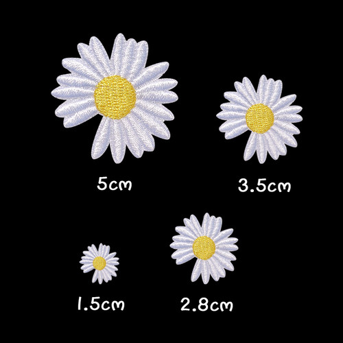 雏菊刺绣布贴衣服补丁贴龙骧包