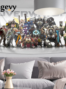 守望先锋Overwatch挂毯挂布创意生日礼物周边装饰背景布墙布海报