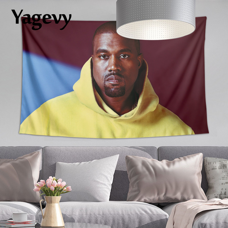 Kanye West坎耶维斯特海报挂布挂毯Yeezy侃爷椰子周边装饰背景布