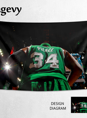 真理保罗皮尔斯Paul Pierce球迷周边装饰海报背景布挂布墙布挂毯