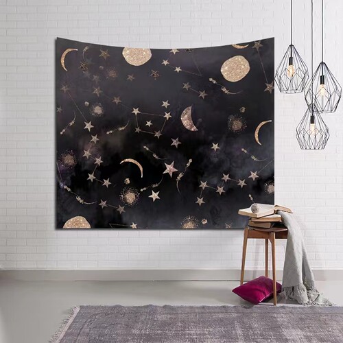 星空唯美月球挂布墙面装饰