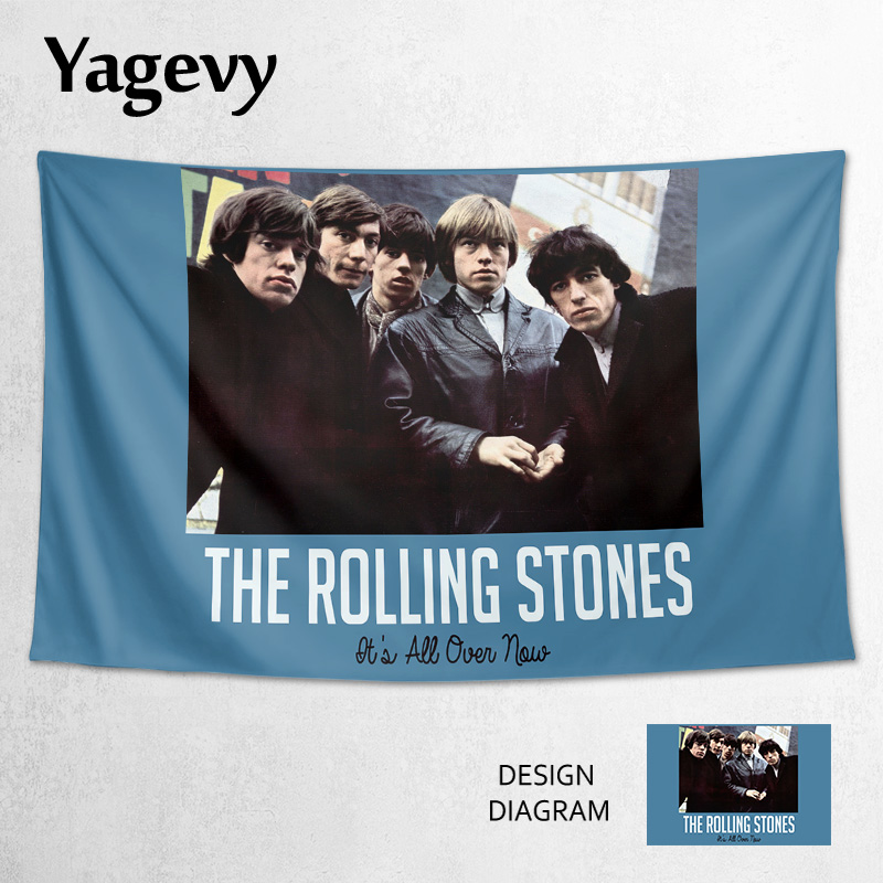 The Rolling Stones滚石乐队周边定制装饰海报背景布挂布墙布挂毯