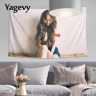 Jessica郑秀妍杰西卡背景布挂布墙挂毯粉丝定制周边应援装饰海报