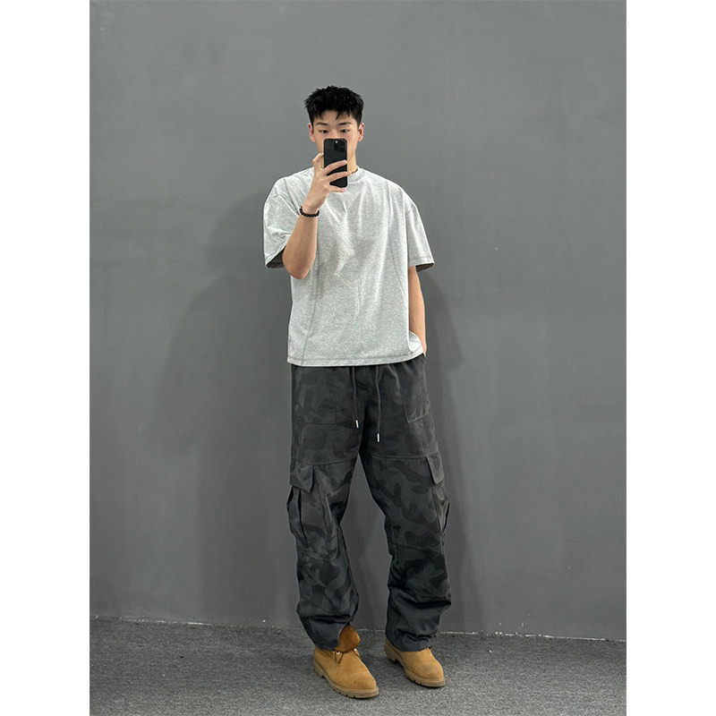 美式休闲工装裤长裤短袖美式