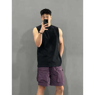 夏季 黄黑皮穿搭拉链口袋五分裤 透气男工装 美式 子 短裤 Three333