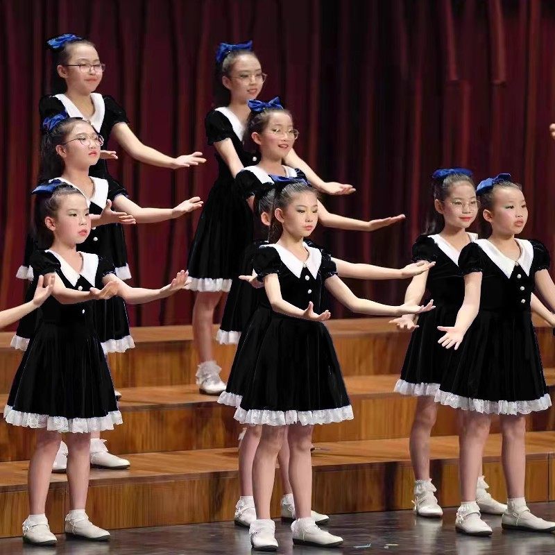 六一儿童合唱演出服女中小学生合儿童演出服