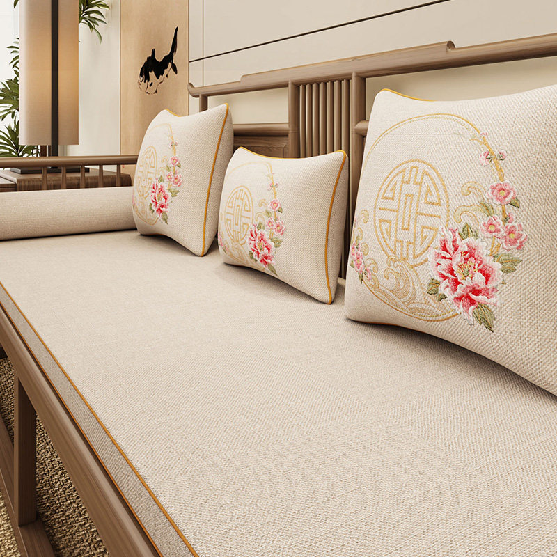 新中式红木沙发套罩2025新款实木沙发垫坐垫轻奢高级固定防滑垫子