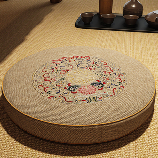 打坐禅修垫圆形跪垫家用跪拜地垫蒲团坐垫冥想拜佛磕头朝拜垫子