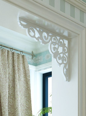 角花木塑板镂空装饰木雕花格天花墙贴门洞垭口对角欧式PVC吊顶