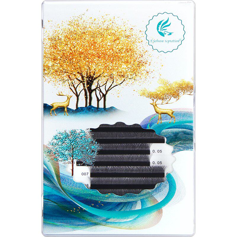 美睫嫁接流行三叶草抗菌0.05粗开花软毛美容店专用朵毛超软假睫毛