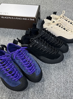 法国VILLAGE 1PM滑板鞋休闲攀岩鞋复古男鞋平底运动鞋不对称怪鞋