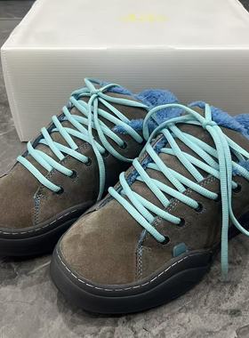 自主25SS ERL TRACK Vamps Skate绒面面包棉鞋滑板鞋雪地靴冬季鞋