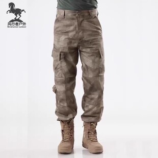 户外灰废墟迷彩战术裤训练裤工装裤战斗军训裤宽松版型特种兵裤子
