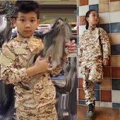 太阳 后裔宋仲基同款 儿童战术迷彩套服特种兵军训服男女童拓展服