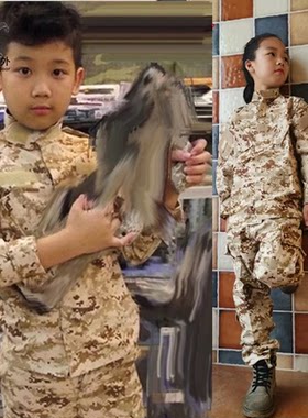 太阳的后裔宋仲基同款儿童战术迷彩套服特种兵军训服男女童拓展服