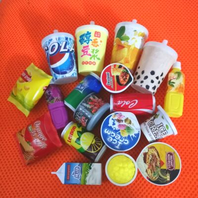 儿童过家家仿真汽水饮料瓶微缩食玩奶茶豆浆杯牛奶小摆件早教模具