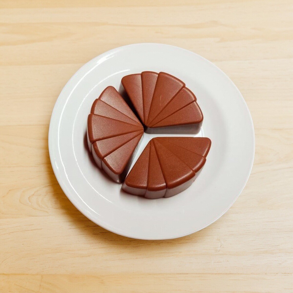 儿童过家家仿真食物扇形巧克力甜品模型塑料玩具幼儿早教益智摆件