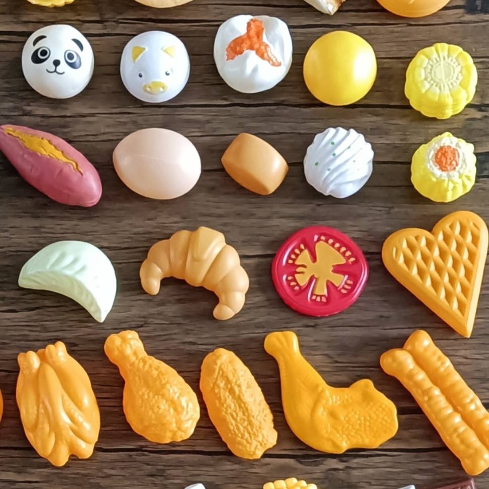 仿真食品模型蒸笼馒头包子糕点面包饼干儿童早教益智过家家玩具