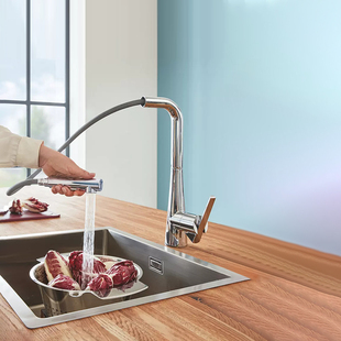 Grohe德国高仪进口厨房龙头可旋转抽拉陶瓷片阀芯吉达拉系列31593