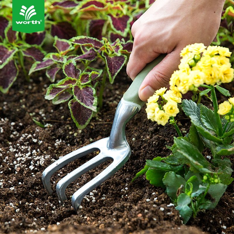 沃施worth园艺工具三件套园艺铲子种植种花工具套装家用盆栽移植