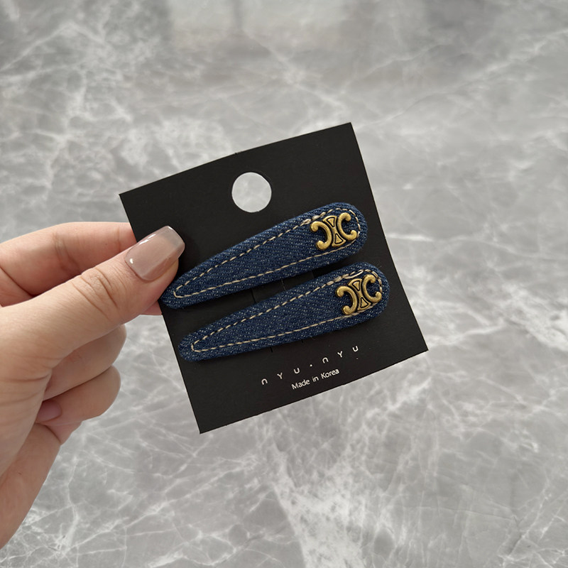 时尚气质牛仔布凯旋门发夹一字夹前额刘海夹边夹发卡碎发夹bb夹,饰品/流行首饰/时尚饰品新,发饰,淘宝优惠券,粉丝福利购,淘宝优惠卷