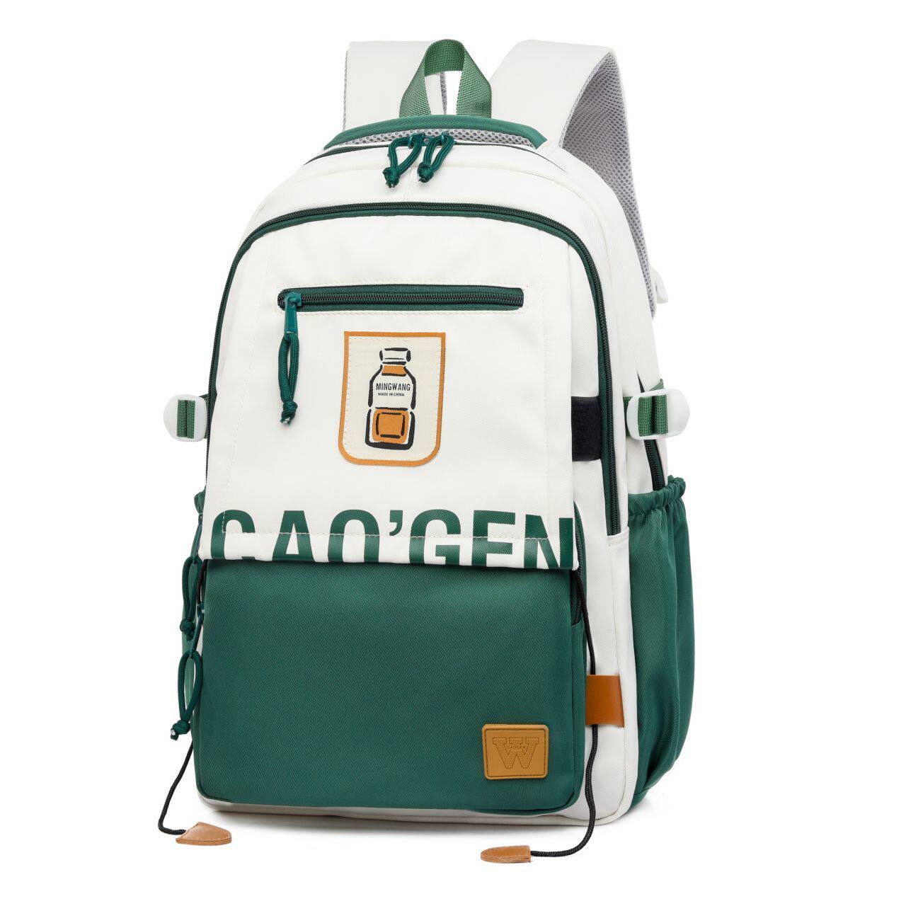 高颜值多口袋背包双肩包日常上课通勤学生包小众韩系学院风包包