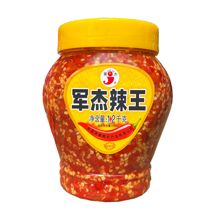 东莞军杰食品 调味酱料 辣王剁椒 剁辣椒 辣椒酱1200g 剁椒鱼头
