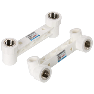 PPR管件双联体1/2直接弯头三通20 25内丝内牙热熔4分家用水管配件