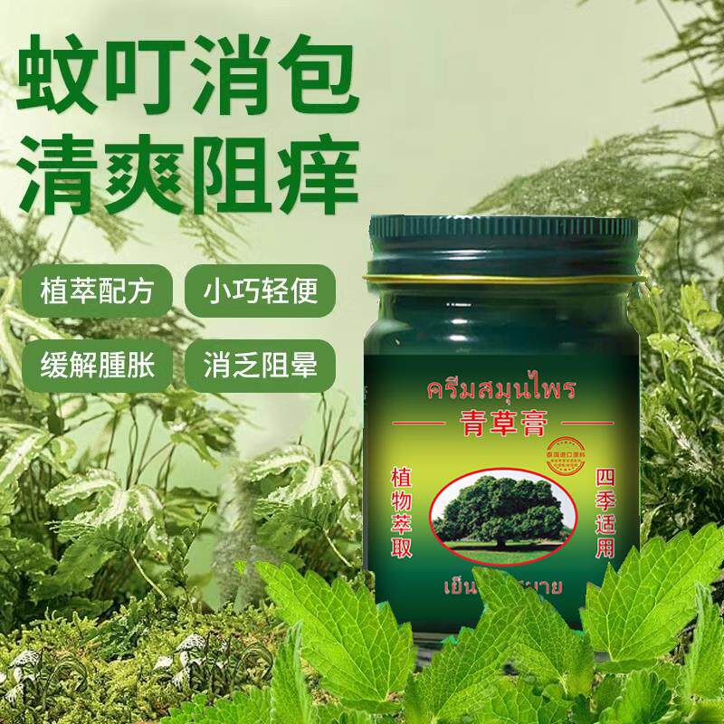 泰国青草药膏清凉油薄荷绿膏防蚊虫叮咬驱蚊止痒提神醒脑
