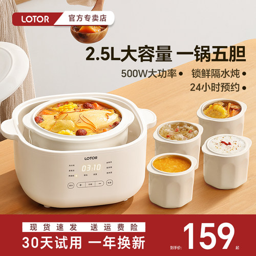 2.5L隔水炖盅4一5人陶瓷电炖锅