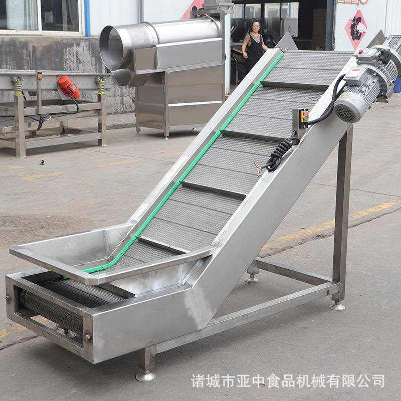 厂家供应连续式果蔬清洗输送设备果蔬加工预洗输高机提升机