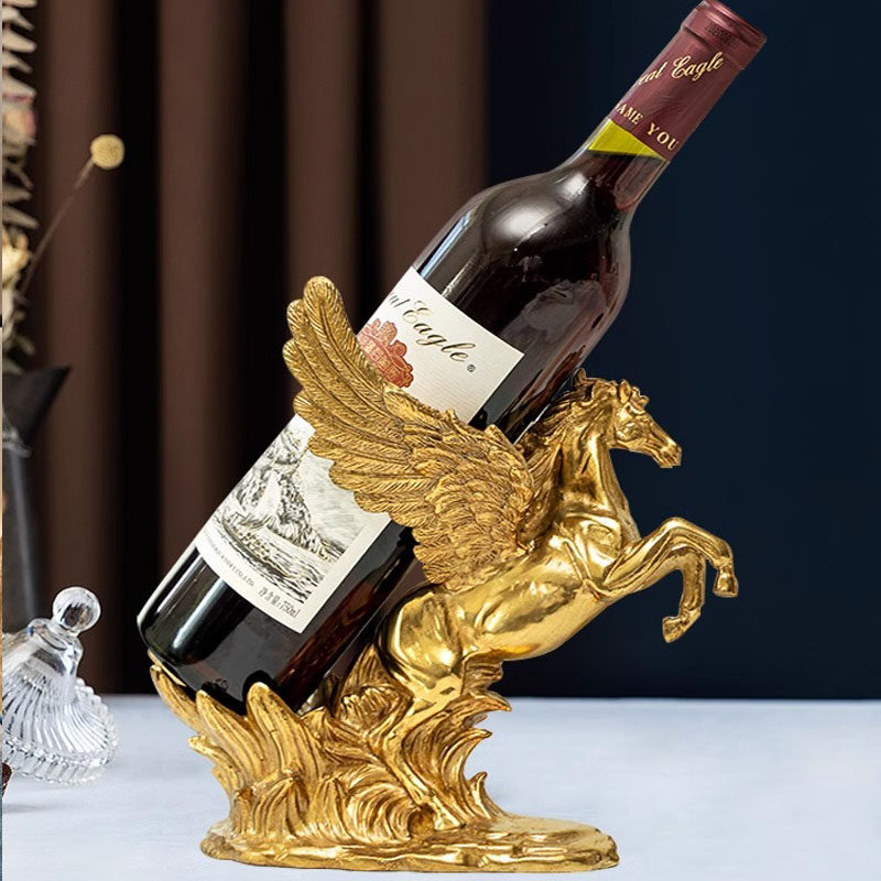 美式轻奢红酒架摆件葡萄酒架酒柜摆设家居装饰酒架创意现代酒瓶架