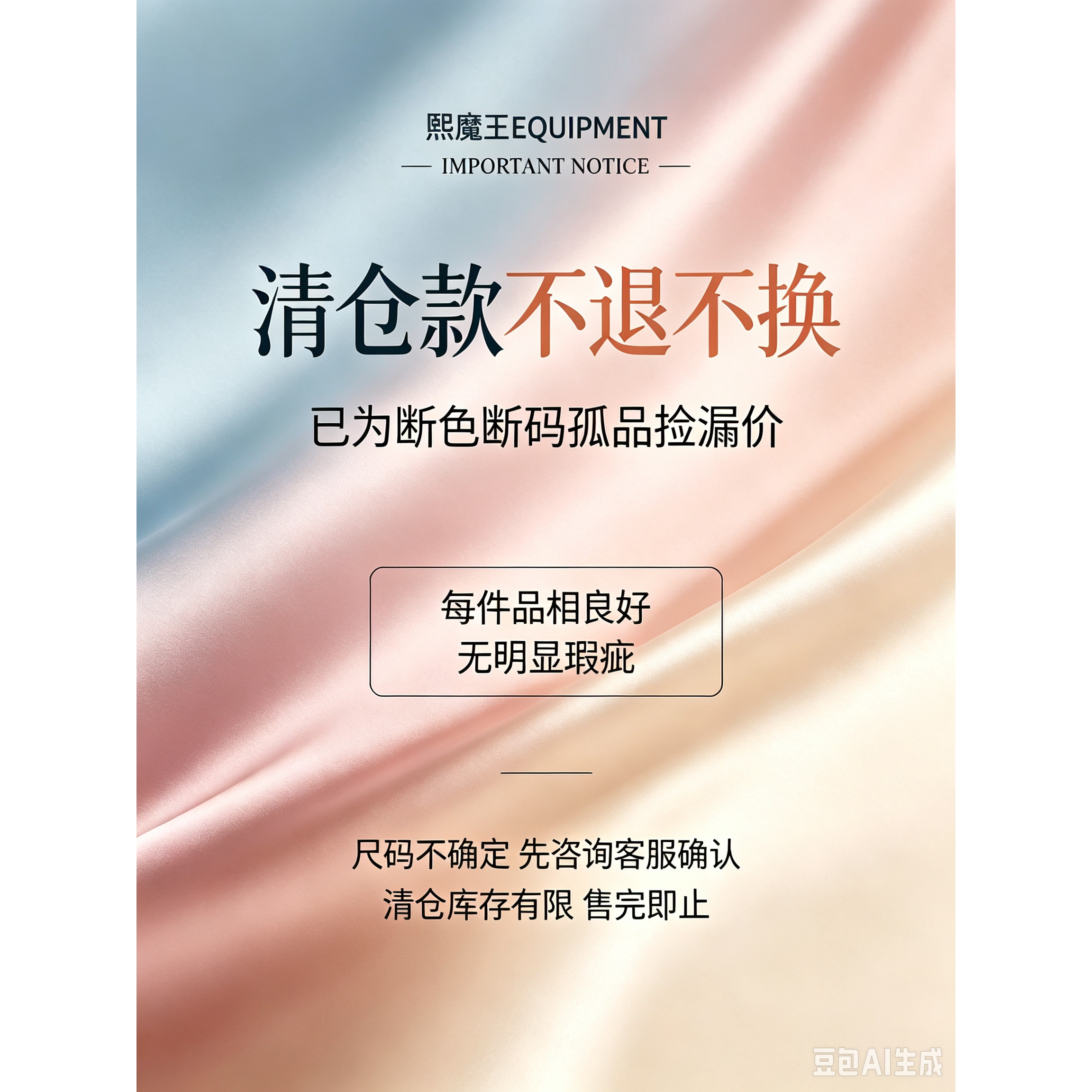 熙魔王孤品断码卫衣清仓特价看图选编号单件库存断码捡漏先到先得