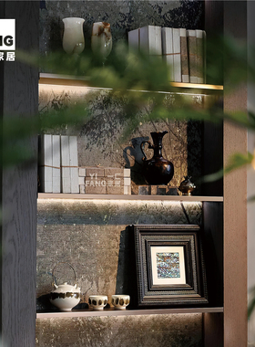 一匚新中式陶瓷花瓶书柜软装