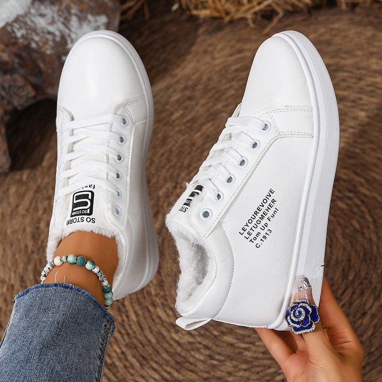 棉鞋女加绒运动鞋女冬季2025新款