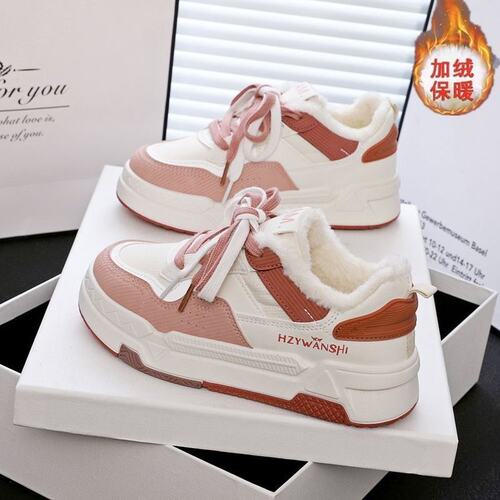 2025爆款女学生加绒小白鞋