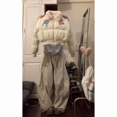 潮流时尚甜美拉链棉服外套