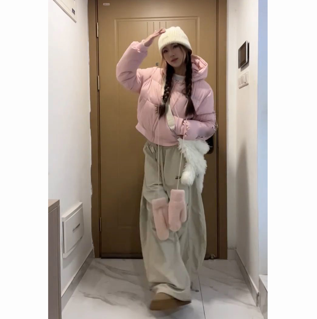 潮流时尚甜美拉链棉服外套