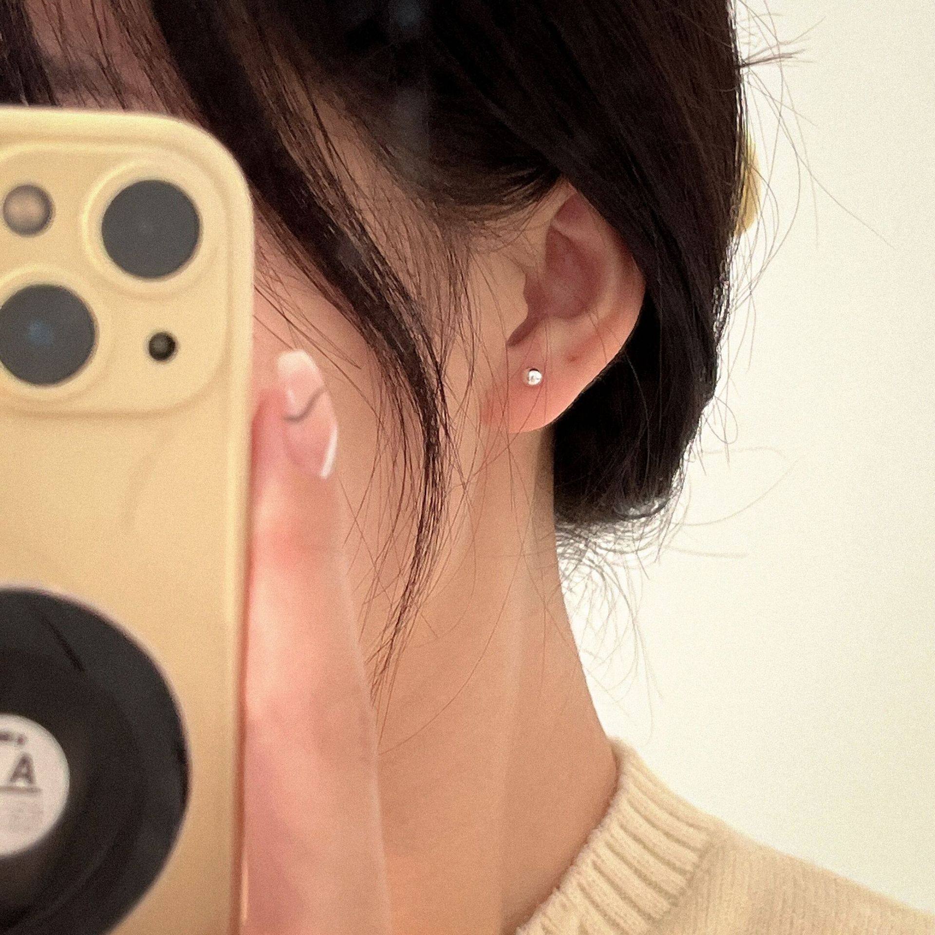 s925养耳洞耳钉养耳洞防过敏耳棒