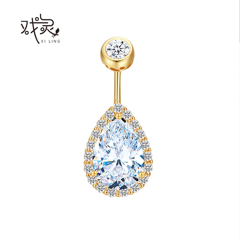 xiling戏灵18k黄金水滴欧美性感