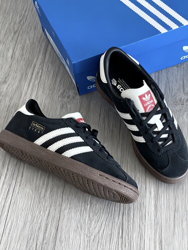 Adidas阿迪达斯Stadt黑色男女复古百搭德训鞋运动休闲板鞋JR6344