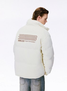 【蔡徐坤同款】BONELESS肌理感立领羽绒服90绒冬季宽松保暖外套