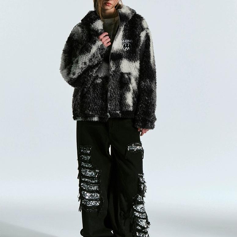 beaster羊羔毛外套夹克连帽