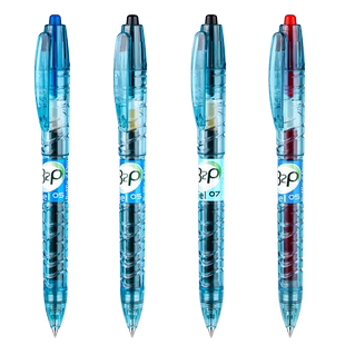 日本PILOT百乐宝特瓶笔B2P矿泉水笔黑色考试刷题中性笔学生用黑蓝红0.5/0.7按动式G2笔芯文具