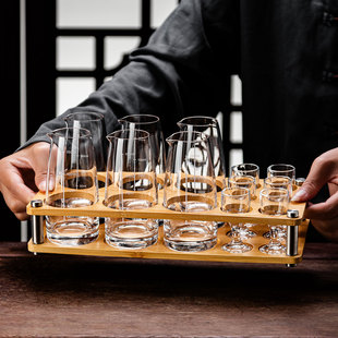 白酒分酒器家用高级感酒具套装 水晶玻璃杯子饭店专用杯商用小酒盅