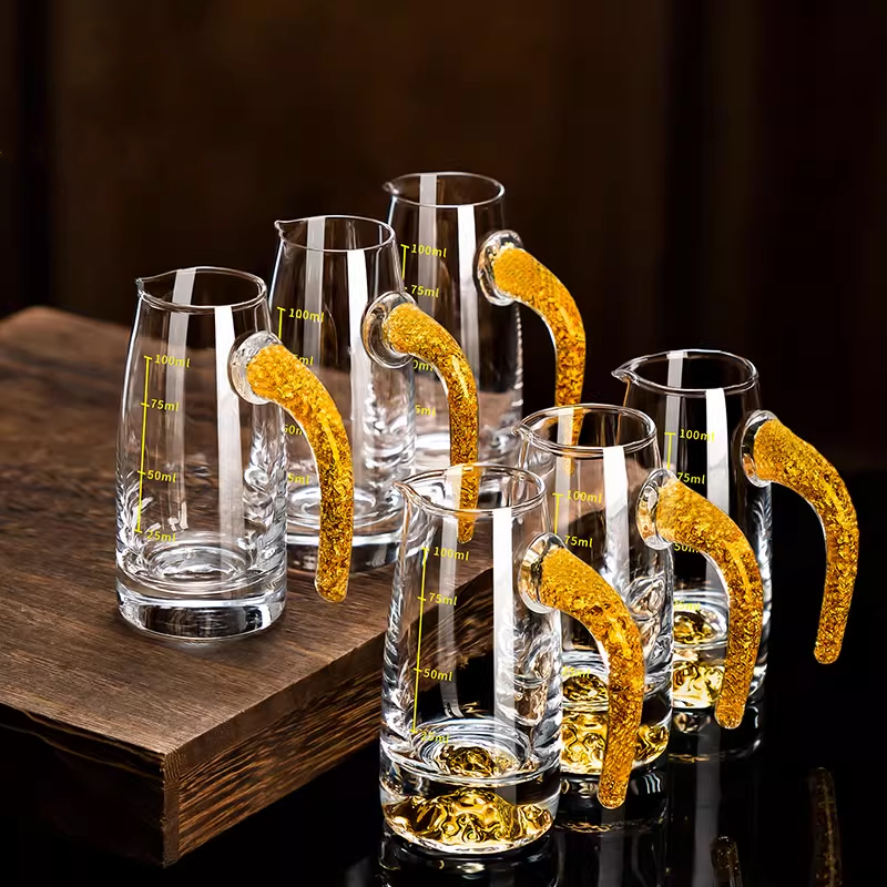 白酒分酒器套装家用高档水晶玻璃